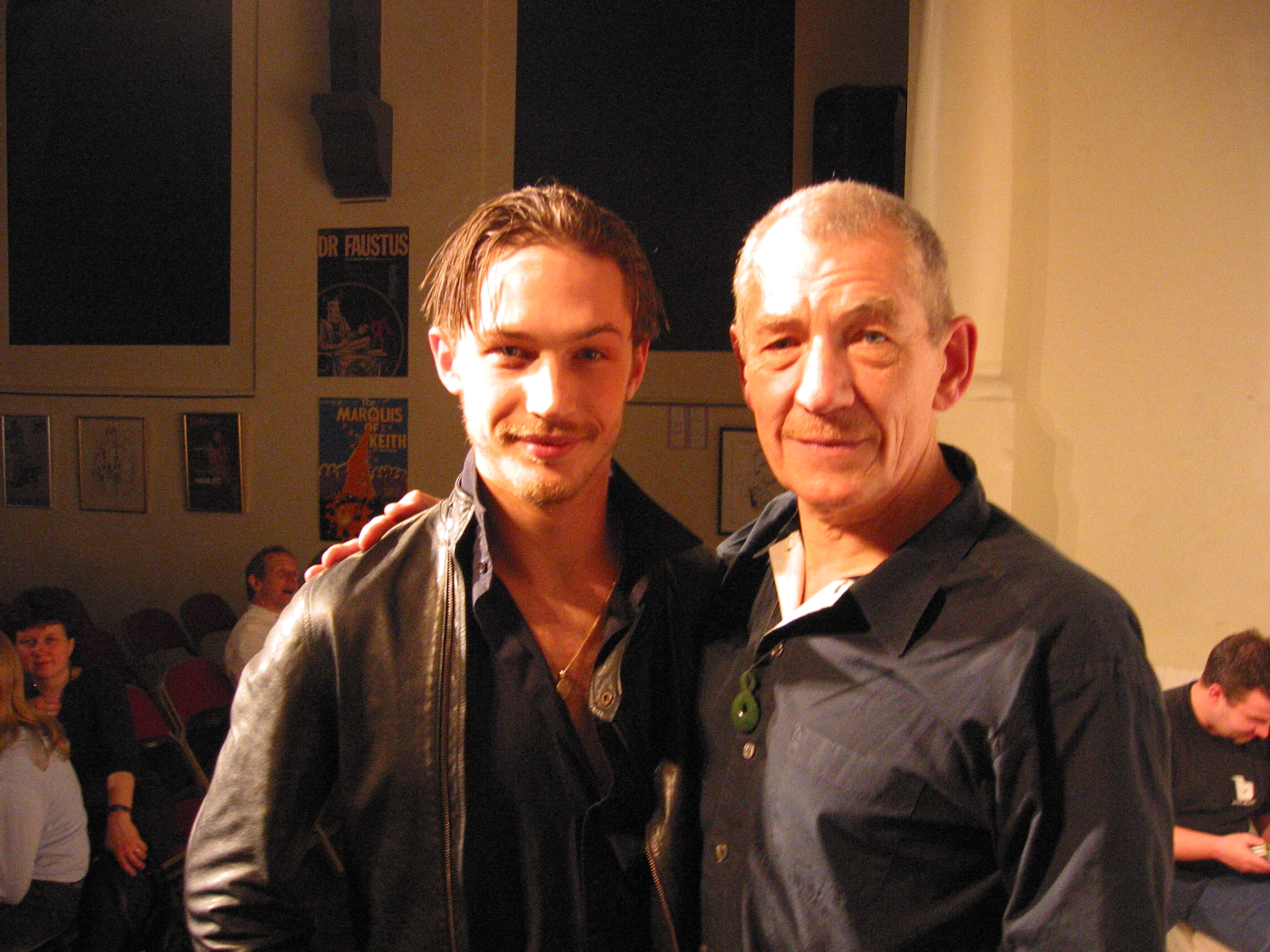 Tom Hardy and Ian McKellen 4 May 2003, Photo by Keith Stern